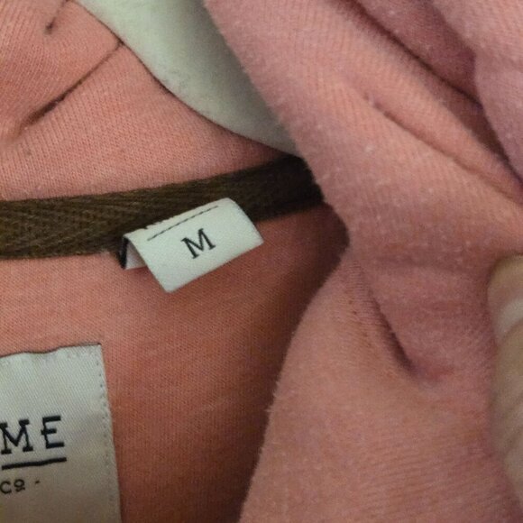 Wanakome Selene Color Block Hoodie Pink Cream Tan Size M - Picture 10 of 11